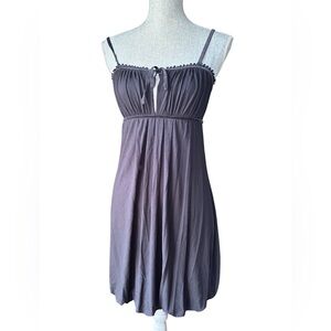 Black bubble hem dress with empire waist M